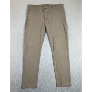 Levis XX Chino Pants Mens 34x32 Beige Slim Taper Stretch Casual Flat Front